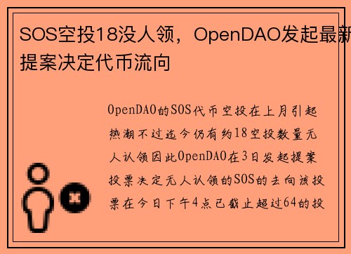 SOS空投18没人领，OpenDAO发起最新提案决定代币流向